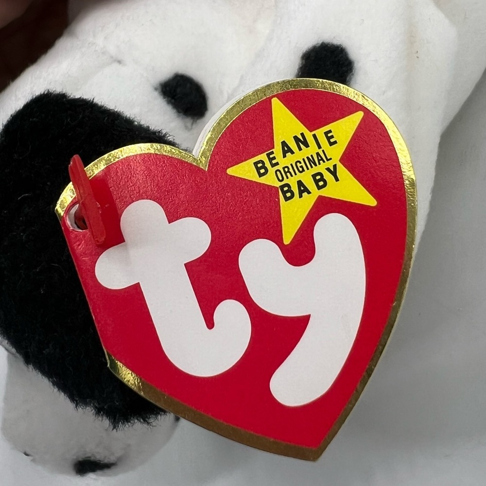 Vintage 1996 Ty Dotty the Dalmatian, Beanie Babies Collection Plush Dog, PVC - Picture 6 of 13